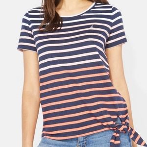 Nautica Ombre Stripe Side Tie Shirt